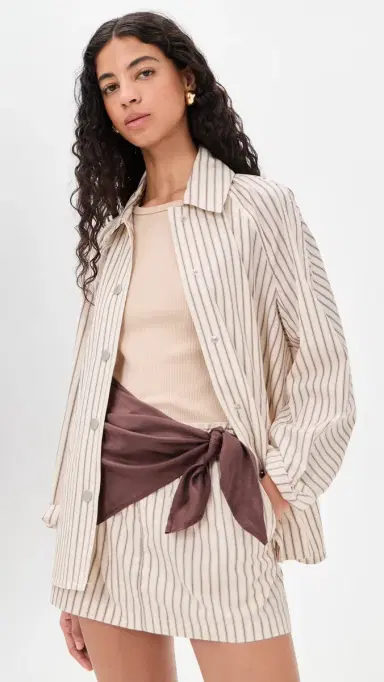 rag & bone Gayle Striped Cropped Trench | Thumbnail 2