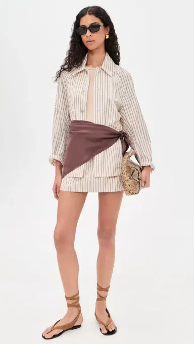 rag & bone Gayle Striped Cropped Trench | Thumbnail 5