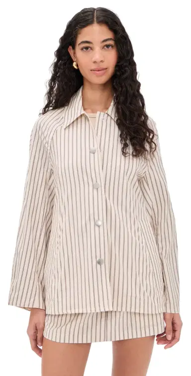 rag & bone Gayle Striped Cropped Trench | Thumbnail 1