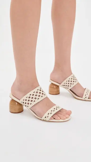Larroudé Dew Drop Macrame Sandals Leather | Thumbnail 3