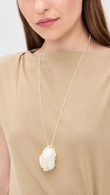 MAYAMAR Pearl Shell Pendant Necklace Pearl One Size | Thumbnail 3
