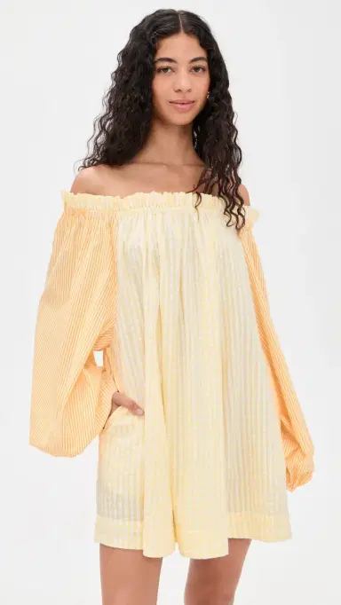 Coniglio Palm Beach Worth Mini Dress Daffodil Combo Stripe One Size | Thumbnail 2 Coniglio Palm Beach Worth Mini Dress Daffodil Combo Stripe One Size | Thumbnail 2