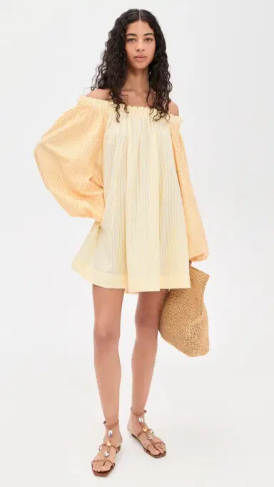 Coniglio Palm Beach Worth Mini Dress Daffodil Combo Stripe One Size | Thumbnail 5 Coniglio Palm Beach Worth Mini Dress Daffodil Combo Stripe One Size | Thumbnail 5