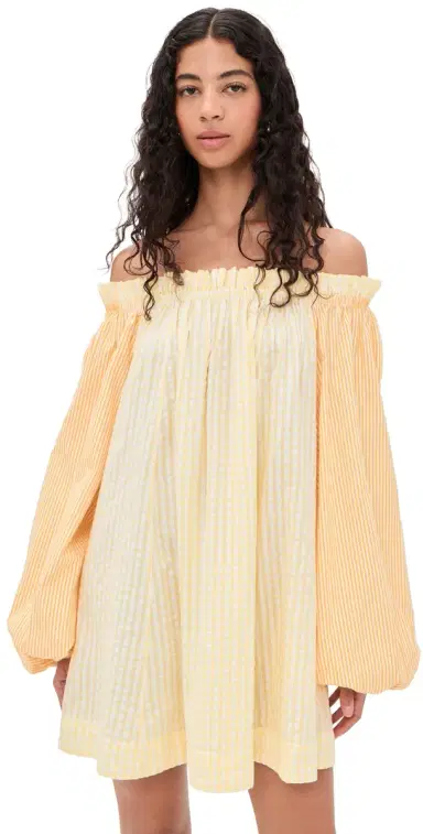 Coniglio Palm Beach Worth Mini Dress Daffodil Combo Stripe One Size | Thumbnail 1 Coniglio Palm Beach Worth Mini Dress Daffodil Combo Stripe One Size | Thumbnail 1