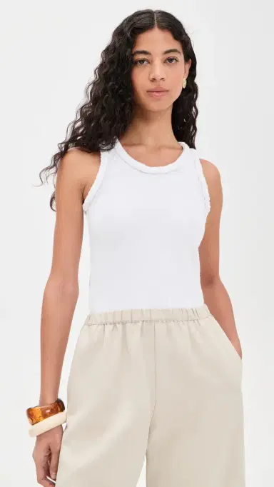 Cinq à Sept Braided Tank Top White/White L | Thumbnail 2