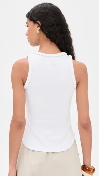 Cinq à Sept Braided Tank Top White/White L | Thumbnail 3