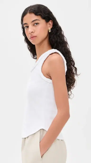 Cinq à Sept Braided Tank Top White/White L | Thumbnail 4