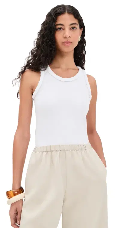 Cinq à Sept Braided Tank Top White/White L | Thumbnail 1