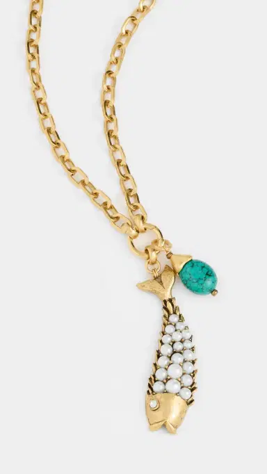 Elizabeth Cole Koira Necklace Turquoise One Size | Thumbnail 2