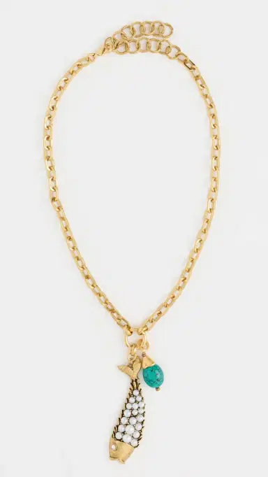 Elizabeth Cole Koira Necklace Turquoise One Size | Thumbnail 4