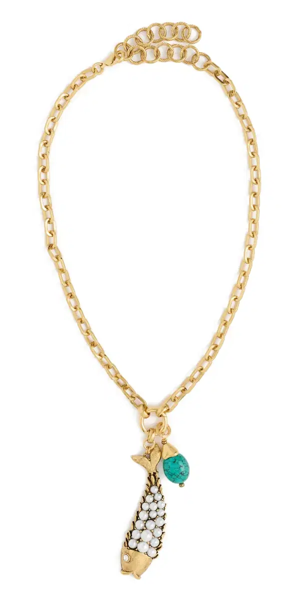 Elizabeth Cole Koira Necklace Turquoise One Size