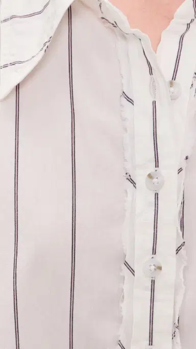 Free People easide tripe Button Down Shirt Combo | Thumbnail 6