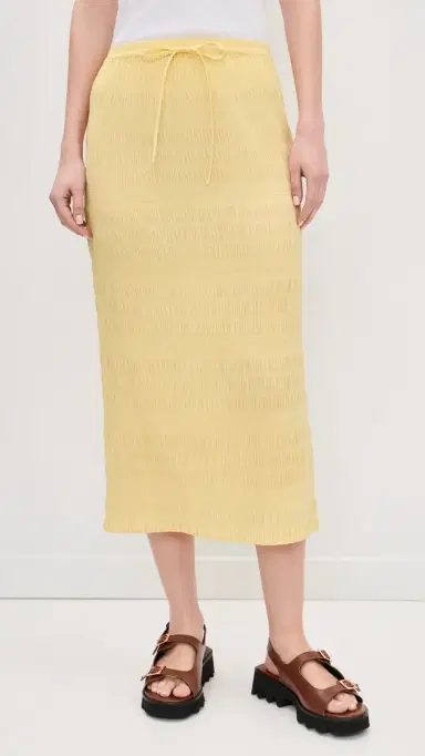 Polo Ralph Lauren Mimi Smocked Skirt Banana Peel | Thumbnail 2