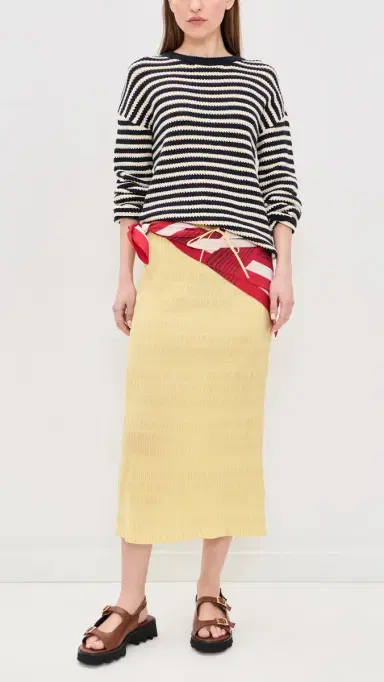 Polo Ralph Lauren Mimi Smocked Skirt Banana Peel | Thumbnail 5