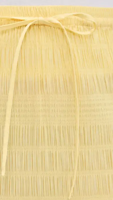 Polo Ralph Lauren Mimi Smocked Skirt Banana Peel | Thumbnail 6