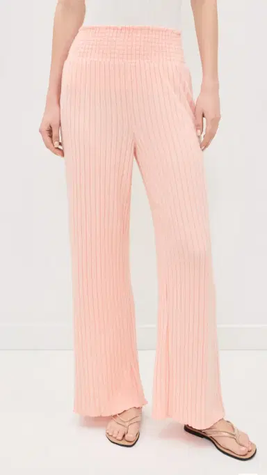 Z Supply Dawn Smocked Rib Pants Bellini | Thumbnail 2 Z Supply Dawn Smocked Rib Pants Bellini | Thumbnail 2