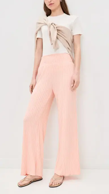 Z Supply Dawn Smocked Rib Pants Bellini | Thumbnail 5 Z Supply Dawn Smocked Rib Pants Bellini | Thumbnail 5