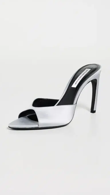 Victoria Beckham Harlow Open Toe Mules Magnesium | Thumbnail 2 Victoria Beckham Harlow Open Toe Mules Magnesium | Thumbnail 2