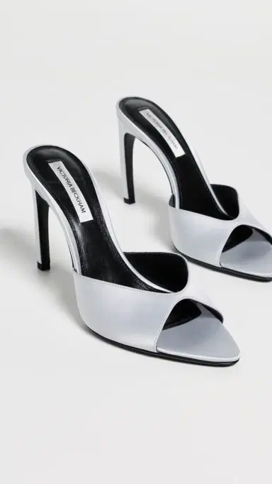 Victoria Beckham Harlow Open Toe Mules Magnesium | Thumbnail 5 Victoria Beckham Harlow Open Toe Mules Magnesium | Thumbnail 5
