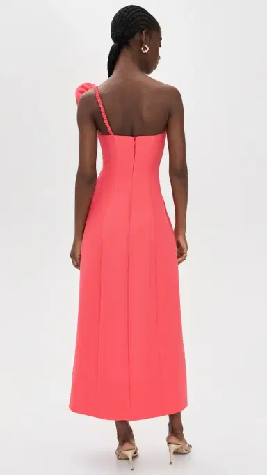 The Wolf Gang Flores Midi Dress Berry | Thumbnail 3