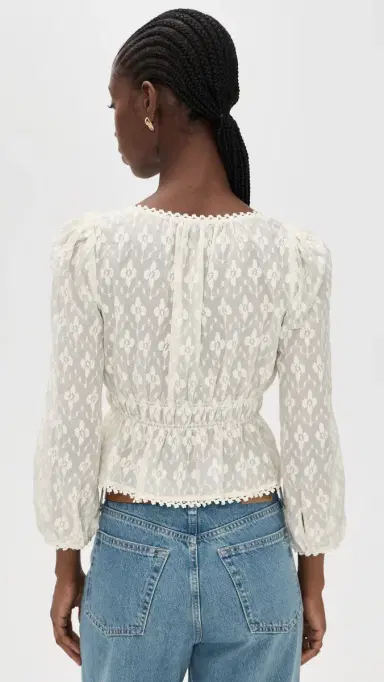 PAIGE Jay Blouse Antique White | Thumbnail 3