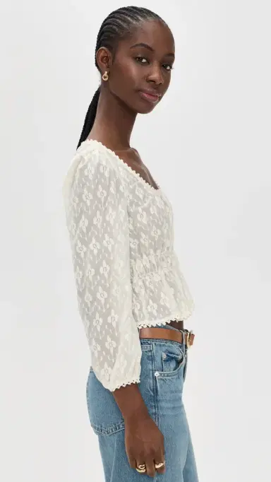 PAIGE Jay Blouse Antique White | Thumbnail 4