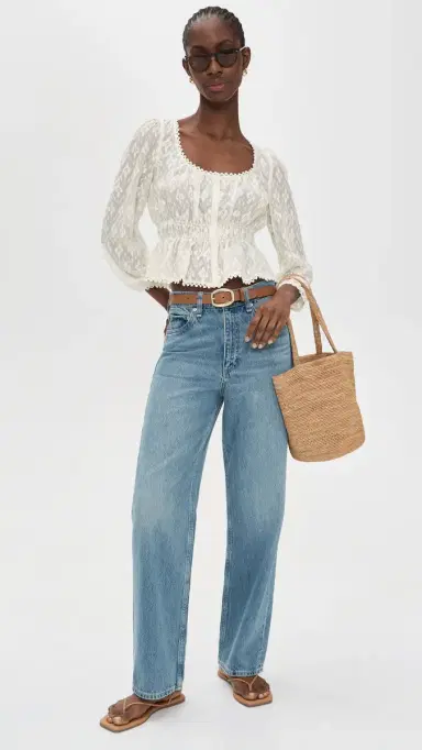 PAIGE Jay Blouse Antique White | Thumbnail 5