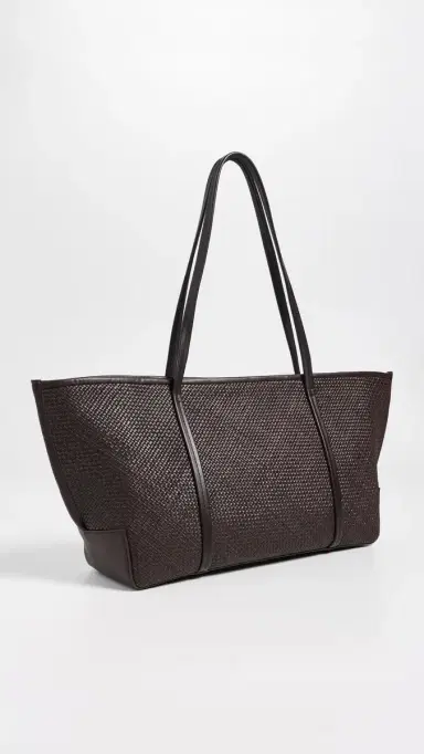 St. Agni Woven Bateau Tote Coffee One Size | Thumbnail 4 St. Agni Woven Bateau Tote Coffee One Size | Thumbnail 4