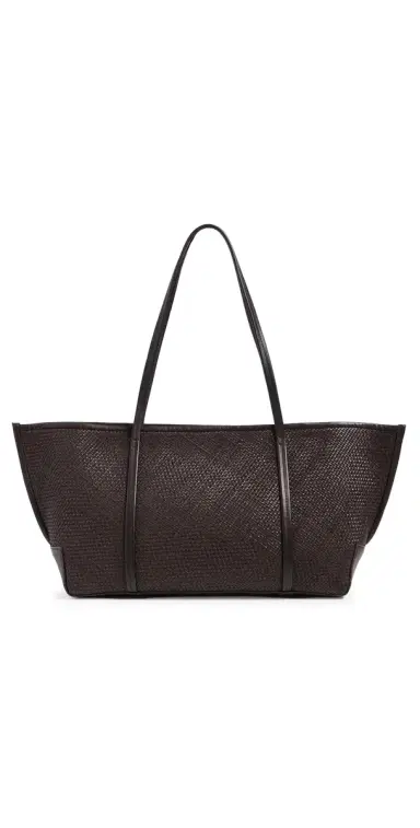 St. Agni Woven Bateau Tote Coffee One Size | Thumbnail 1 St. Agni Woven Bateau Tote Coffee One Size | Thumbnail 1