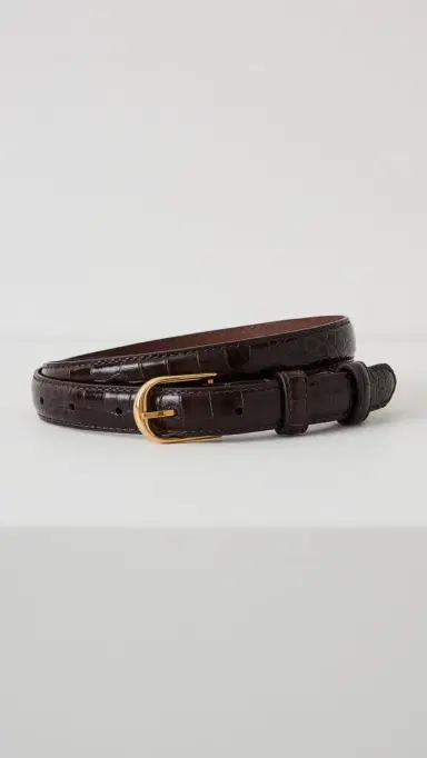 Nili Lotan Jane Belt Dark Brown/Shiny Brass | Thumbnail 2 Nili Lotan Jane Belt Dark Brown/Shiny Brass | Thumbnail 2