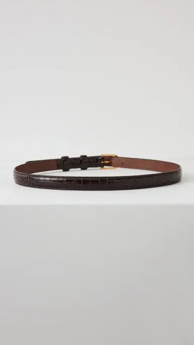 Nili Lotan Jane Belt Dark Brown/Shiny Brass | Thumbnail 4 Nili Lotan Jane Belt Dark Brown/Shiny Brass | Thumbnail 4