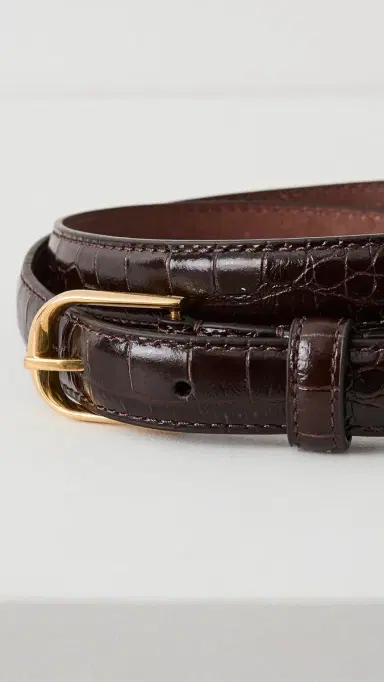 Nili Lotan Jane Belt Dark Brown/Shiny Brass | Thumbnail 5 Nili Lotan Jane Belt Dark Brown/Shiny Brass | Thumbnail 5