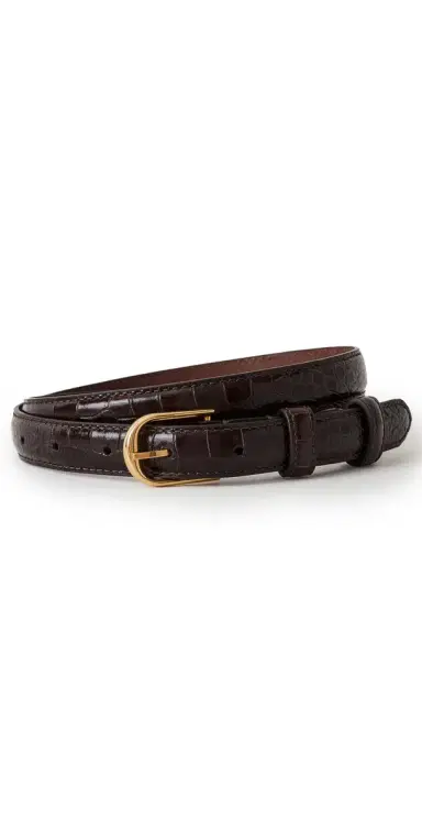 Nili Lotan Jane Belt Dark Brown/Shiny Brass | Thumbnail 1 Nili Lotan Jane Belt Dark Brown/Shiny Brass | Thumbnail 1
