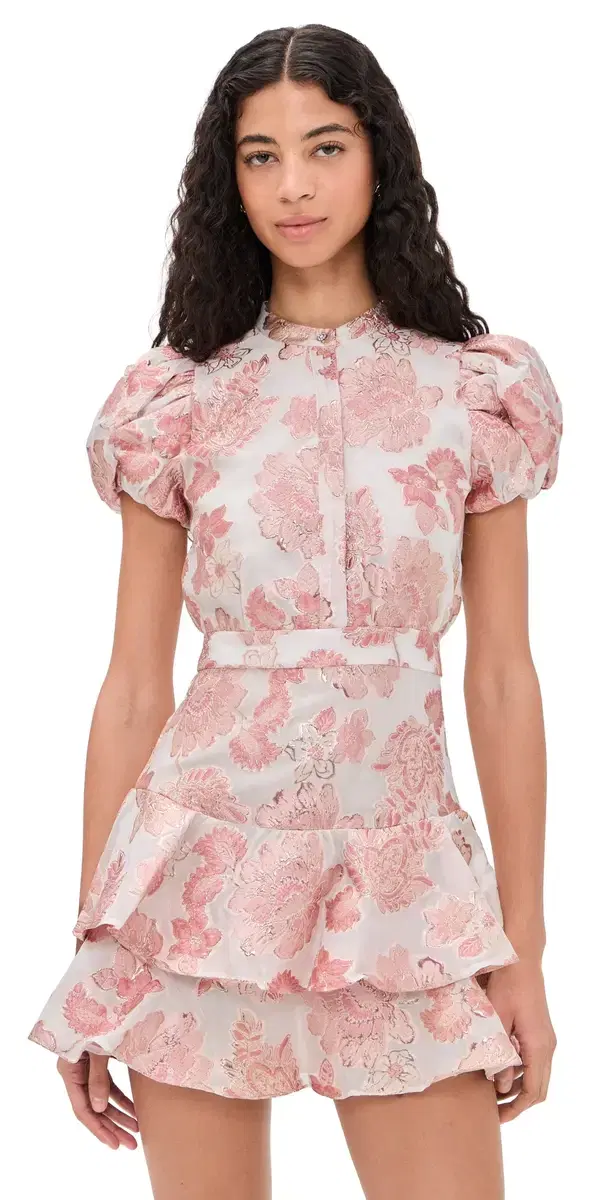 ALICE + OLIVIA Loryn Shirt Dress English Rose