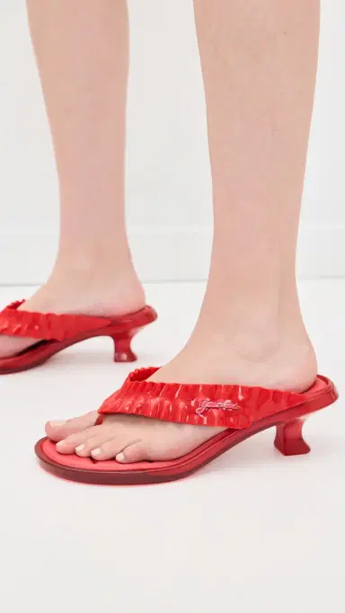 Melissa x Ganni Jelly Kitten Heels Red 5 | Thumbnail 3