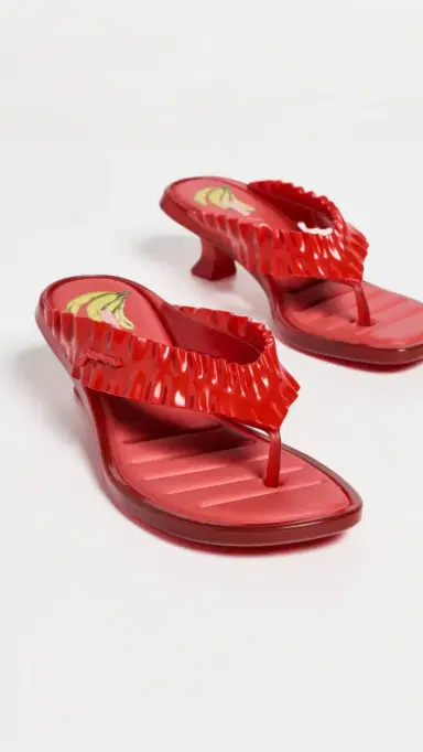 Melissa x Ganni Jelly Kitten Heels Red 5 | Thumbnail 5