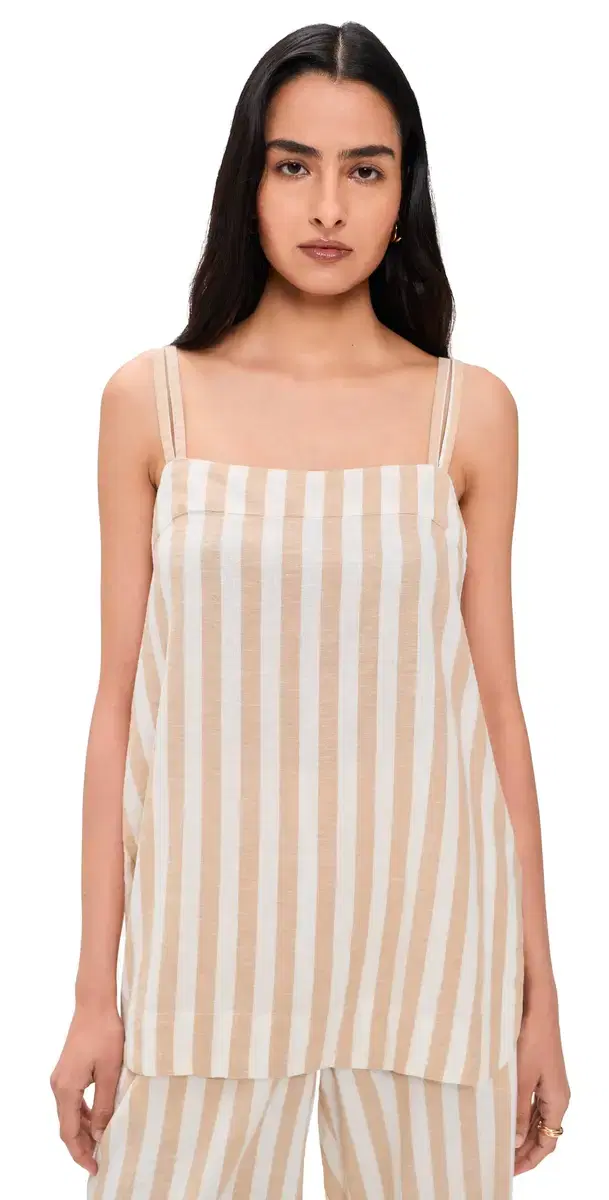 Hemp Tank Cream/Taupe tripe