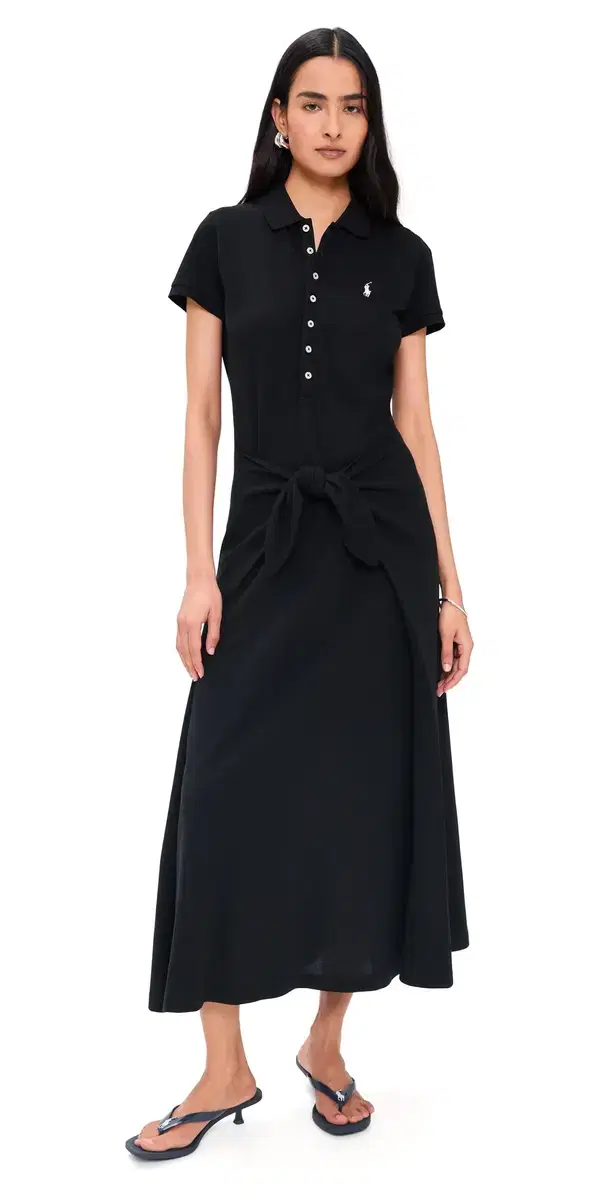 Polo Ralph Lauren Wrap Tie Polo Dress Polo Black