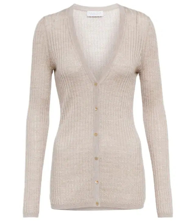 Gabriela Hearst Emma pointelle cashmere and silk cardigan