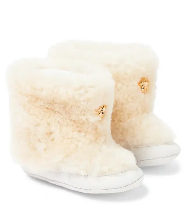 Versace Kids La Medusa shearling snow boots