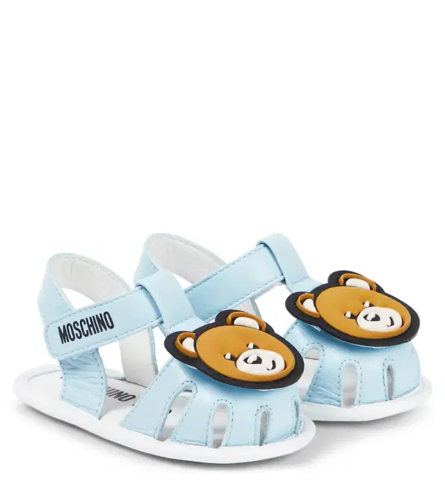Moschino Kids Baby Teddy Bear leather sandals