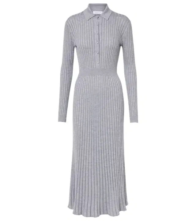 Gabriela Hearst Ardor ribbed-knit cashmere and silk polo dress