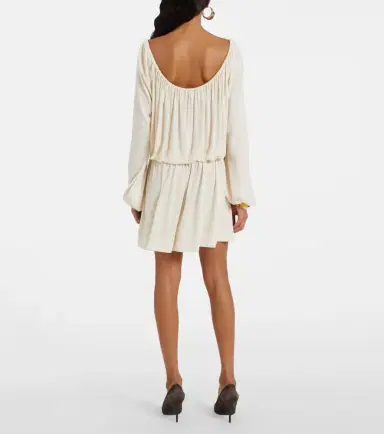 Saint Laurent Ruffled jersey minidress | Thumbnail 5