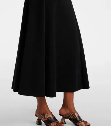 'S Max Mara 'S Max Mara Platani pleated cotton-blend midi dress | Thumbnail 3