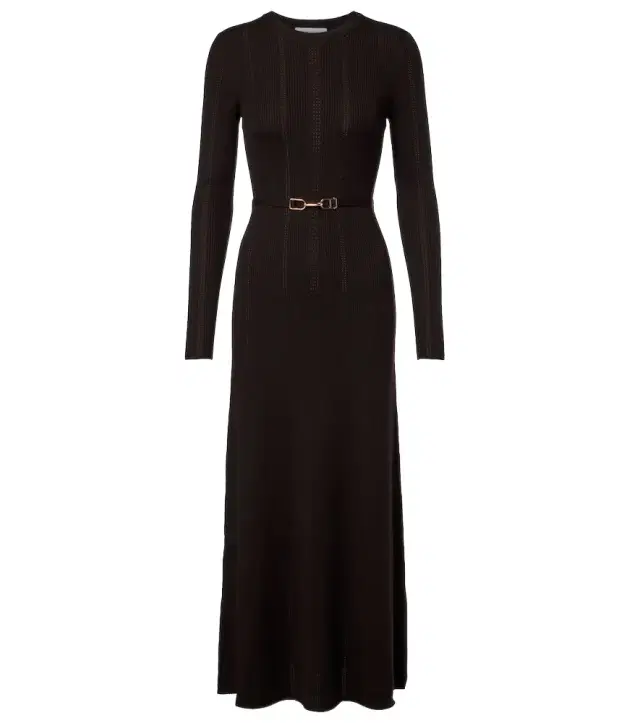 Imagene rib-knitted wool midi dress