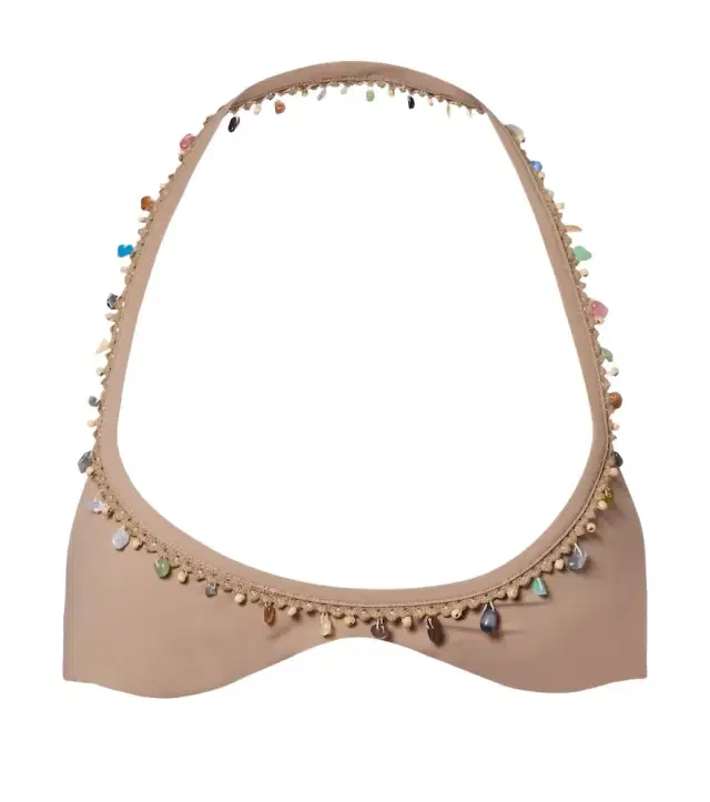 Beach Quartz Minuscule embellished bikini top