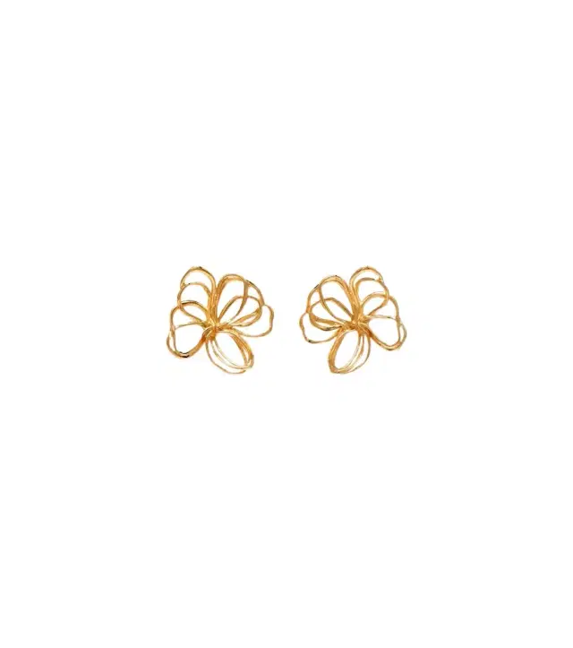 Oscar de la Renta Threaded Flower earrings