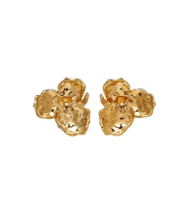 Oscar de la Renta Blossom crystal-embellished earrings