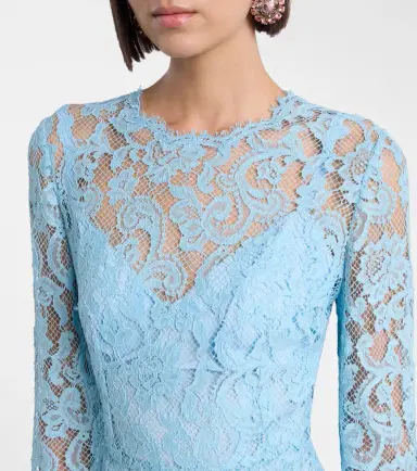 Dolce & Gabbana Cotton-blend lace cocktail dress | Thumbnail 4