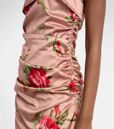 Dolce & Gabbana Floral satin midi dress | Thumbnail 3